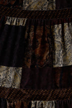 Print Velvet A-Line Skirt image 5