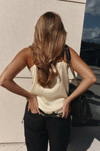 Sexy Lace Patchwork Deep V Neck Cami Top image 3
