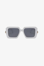 Cora Square Sunglasses detail view styled for Avrienne