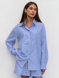 Chic Striped Cotton Casual Set  Blouse image 1