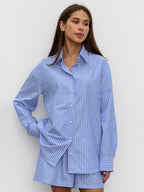 Chic Striped Cotton Casual Set  Blouse image 1