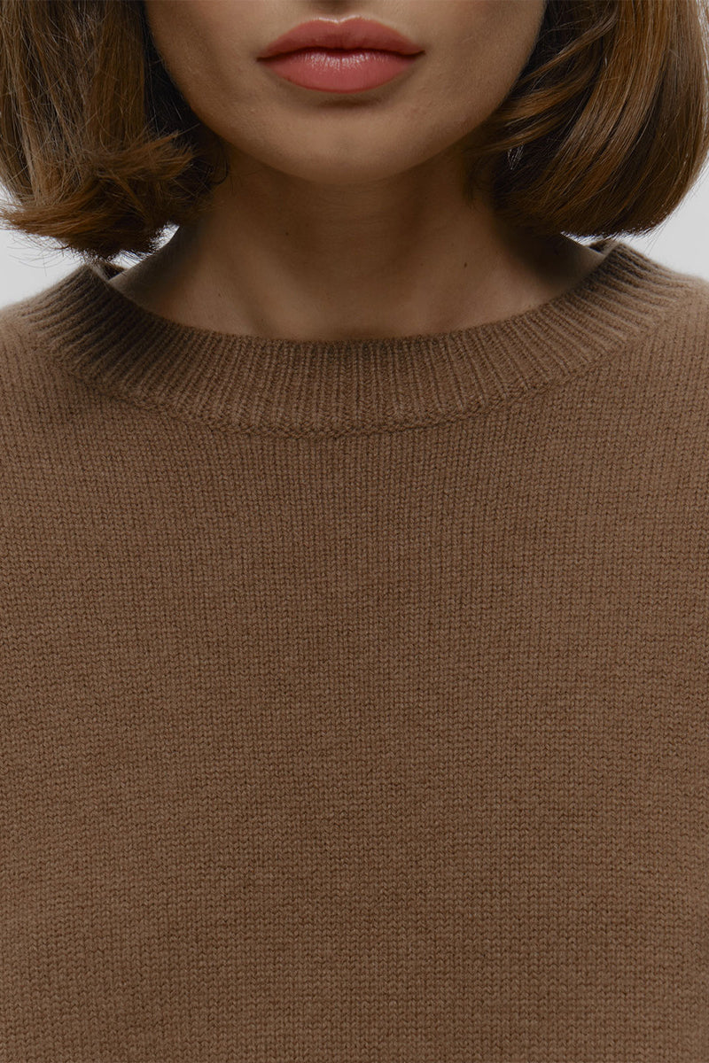 Loose Fit Crew Neck Knit Sweater image 5