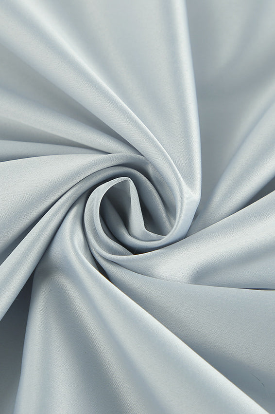 Satin High-Slit A-Line Midi Skirt image 7