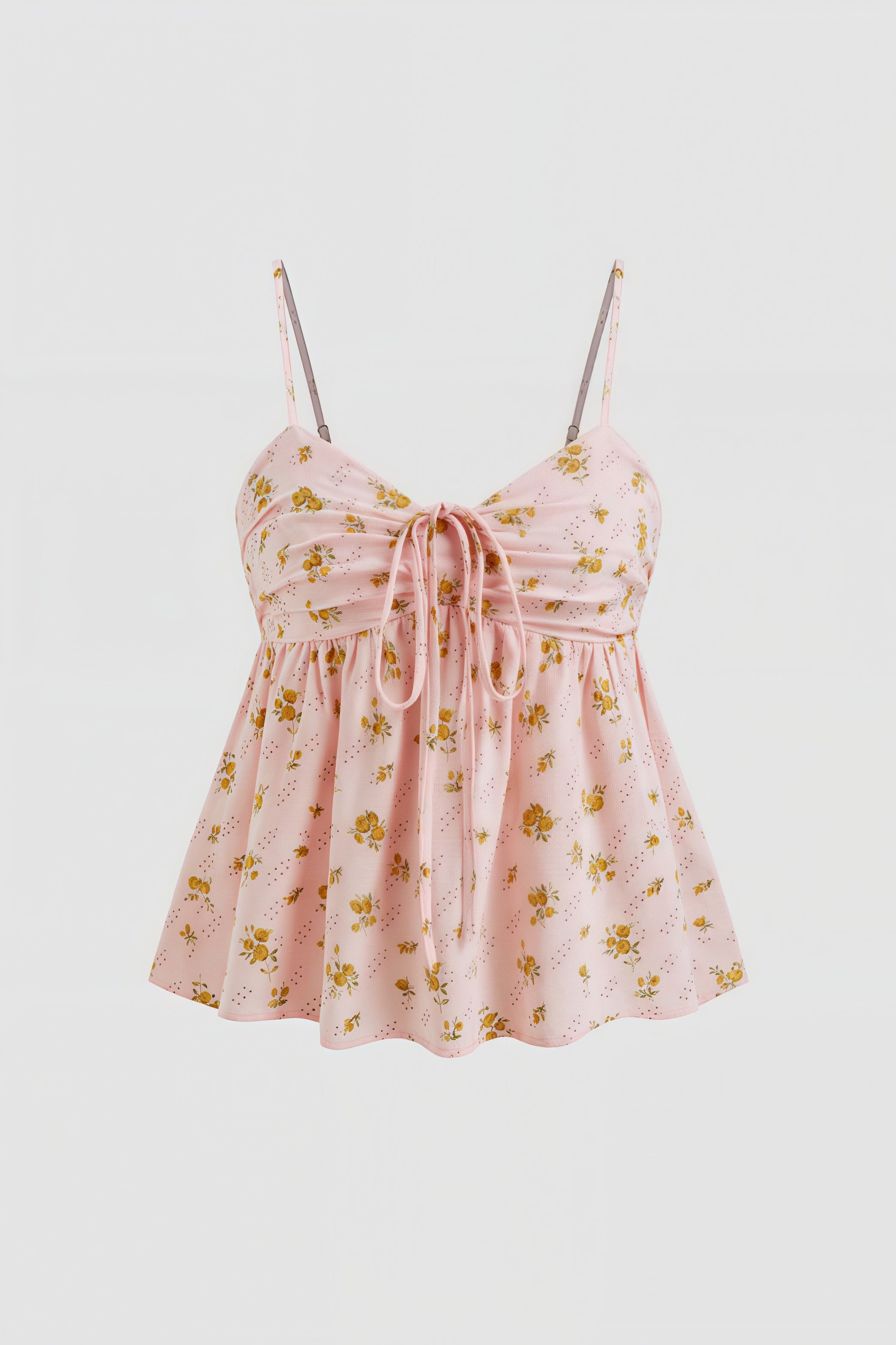 Floral Wide Strap Tie Chic Cami Top image 4