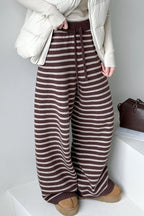 Striped Knit Thickened Casual Pants image 3