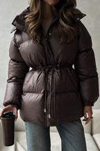 Adjustable Drawstring Hooded Puffer Jacket image 14