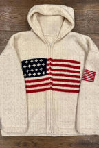 Warm Flag Print Stylish Knit Cardigan image 6