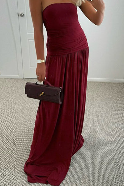 Strapless Off Shoulder Maxi Formal Dress image 4