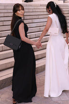 Solid Sleeveless Ruched Waist Elegant Dress image 9