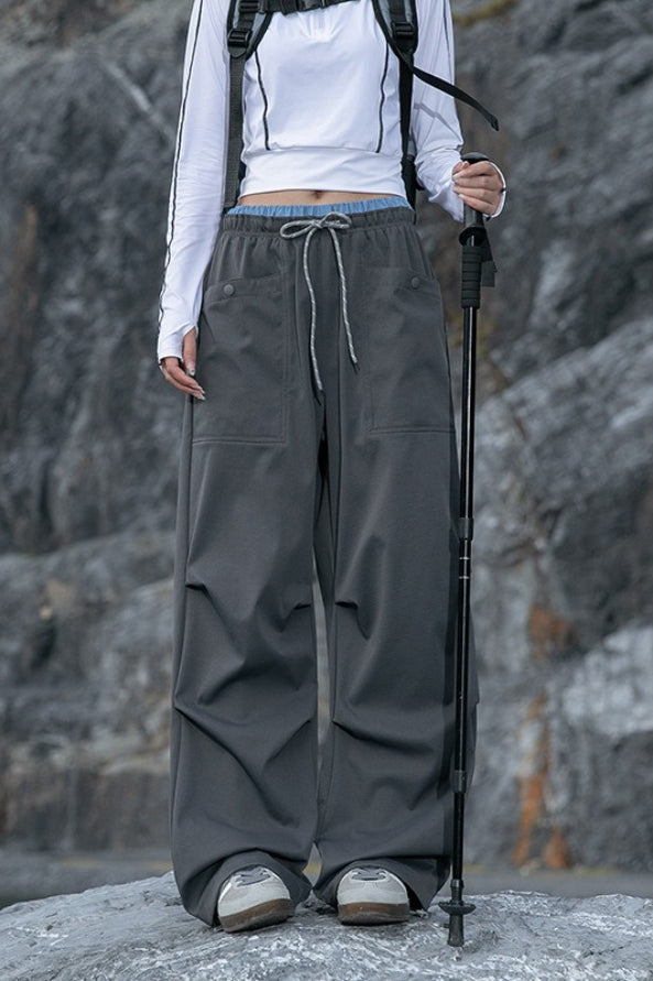 Quick Dry Cargo Wide Leg Cuffed Pants image 2