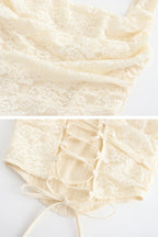Elegant Lace-Up Crop Top & Maxi Skirt Boho Dress image 12