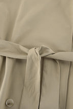 Vintage Khaki Belted Trench Midi Coat image 6
