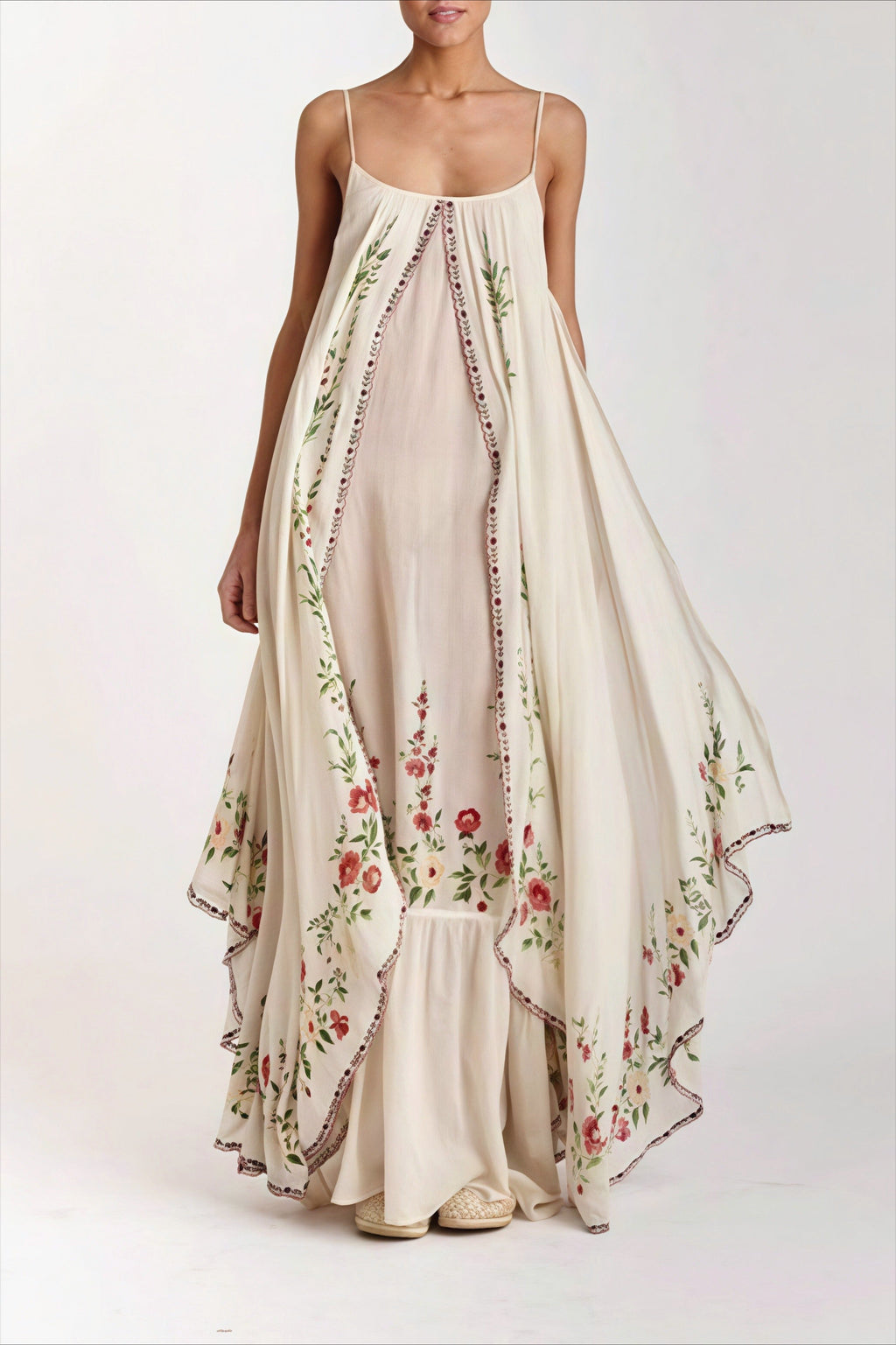 Print Tube Cami Flowy Hem Maxi Dress image 2