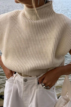 Vintage Turtleneck Short Sleeve Sweater image 4