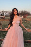Ballet Style Sweet Tulle Cami Long Prom Dress image 2