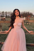 Ballet Style Sweet Tulle Cami Long Prom Dress image 2