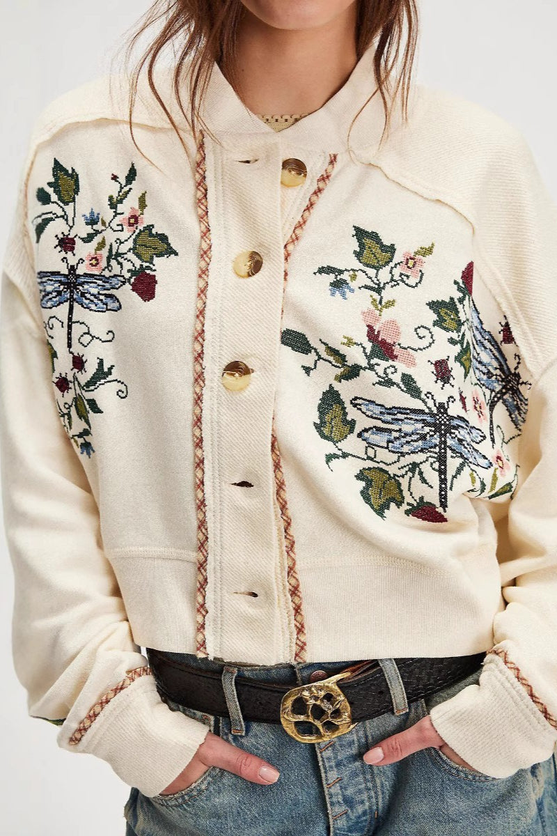 Embroidered Floral Cardigan image 2