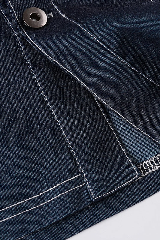 Street Hot Denim Cropped Blouse image 7