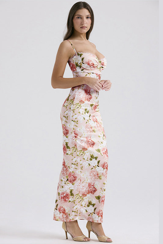 Floral Lace Cami Split Maxi Dress image 2