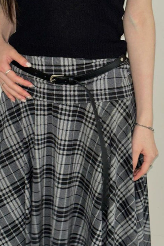 Vintage High-Waist Faux Leather Midi Skirt image 4