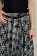 Vintage High-Waist Faux Leather Midi Skirt image 4