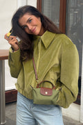 Solid Velour Collared Jacket image 1