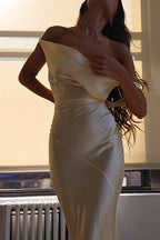Satin Cowl Neck Backless Formal Dress image 2