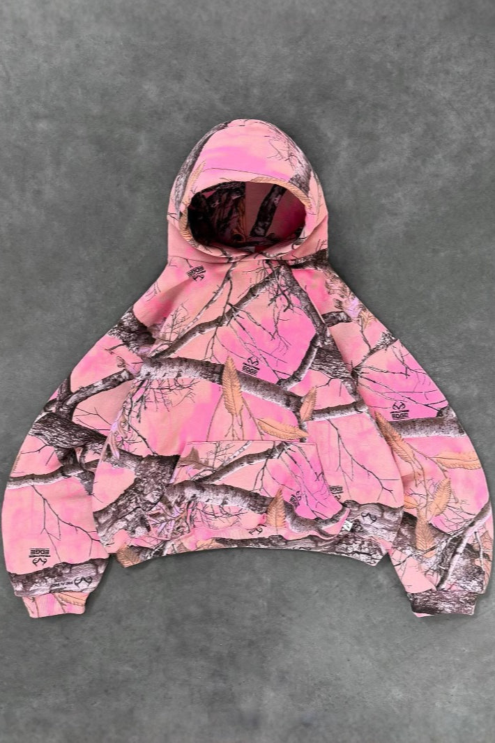 Y2K Retro Camo Print Zip Up Hoodie image 1