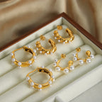Vera Pearl Earrings styled for Avrienne