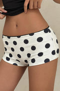 Casual Low Waist Polka Dot Shorts image 1