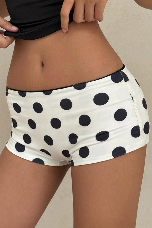 Casual Low Waist Polka Dot Shorts image 1