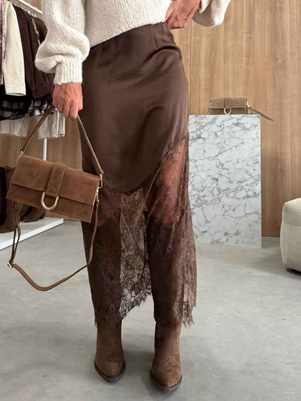 Livia Lace Skirt styled for Avrienne