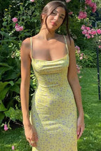 Cotton Floral Beach Print Suspender Maxi Dress image 3