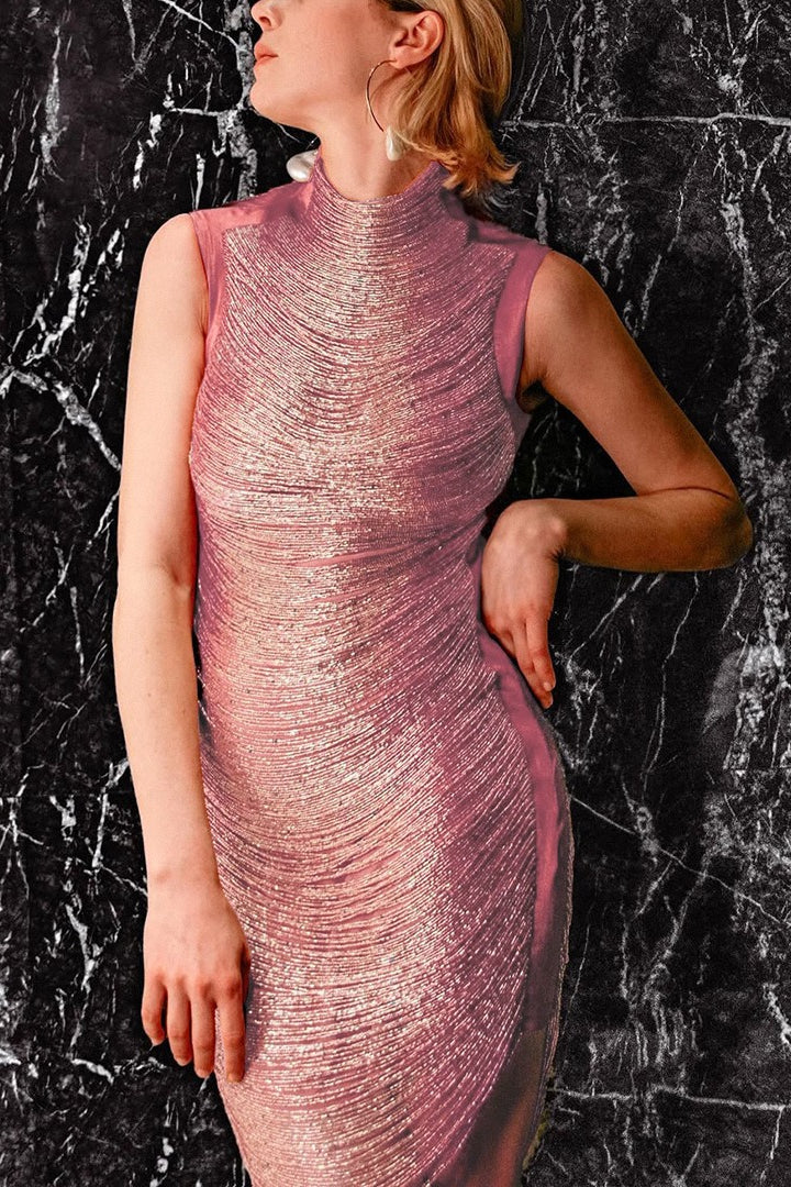 Pink Fringe Bandage Party Dress image 8