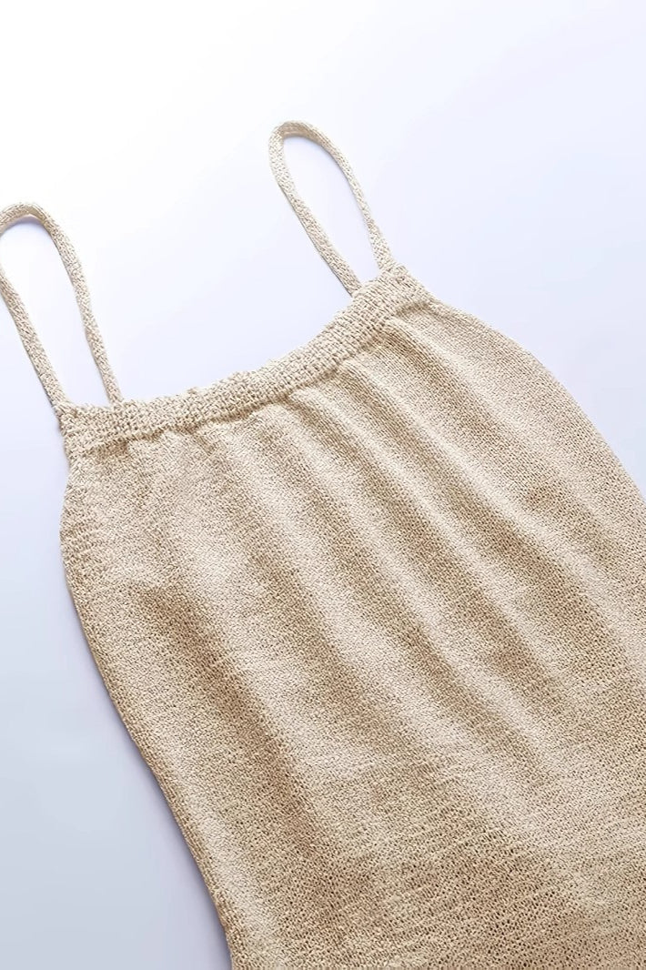 Knit Cami Slim Backless Sexy Sweater Dress image 7
