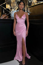 Sparkling Chain Strap Split Fitted Party Dress image 2