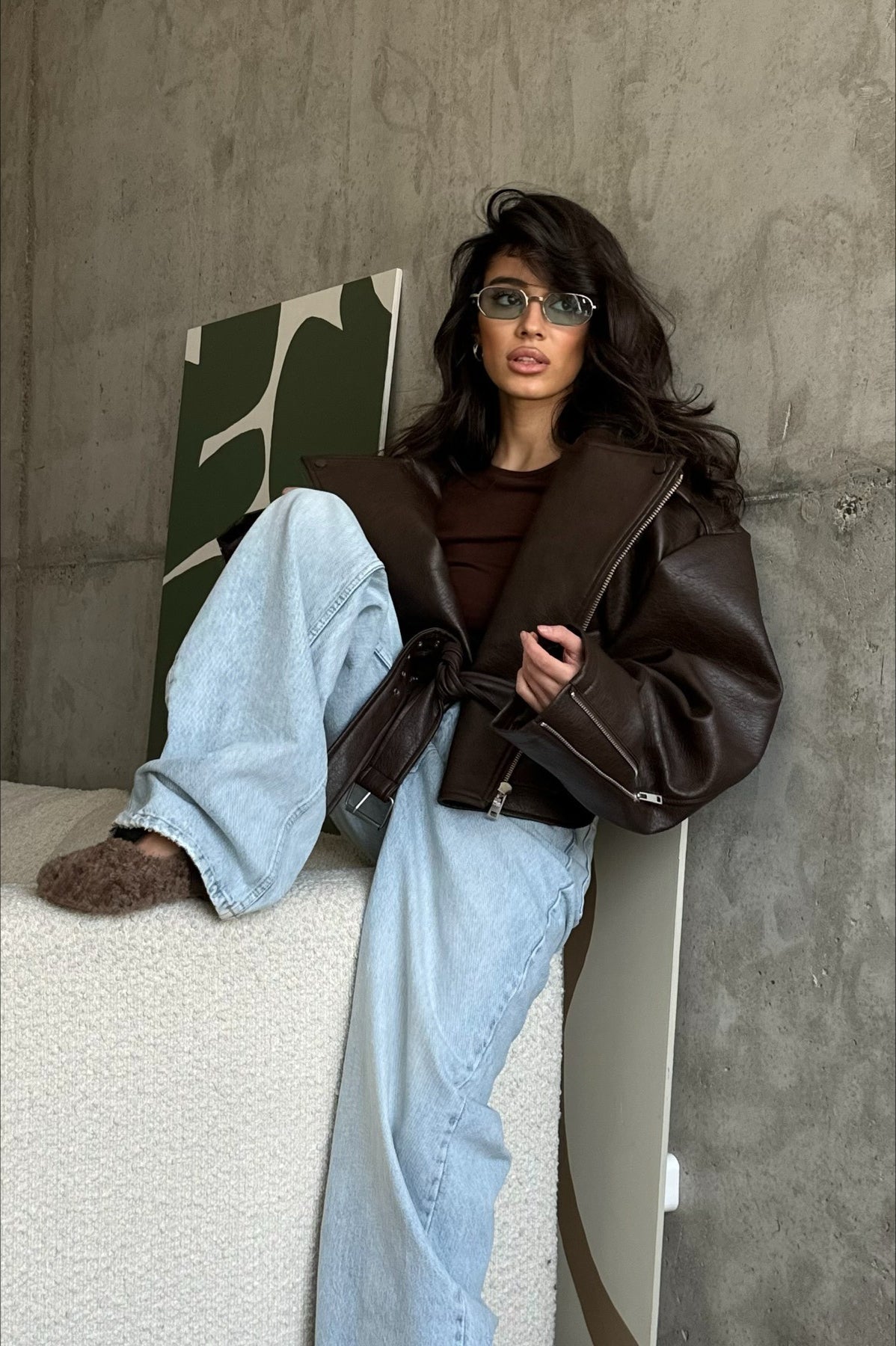 Vintage Cropped Leather Jacket image 4