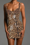 Sequin Leopard Strap Mini Dress image 1