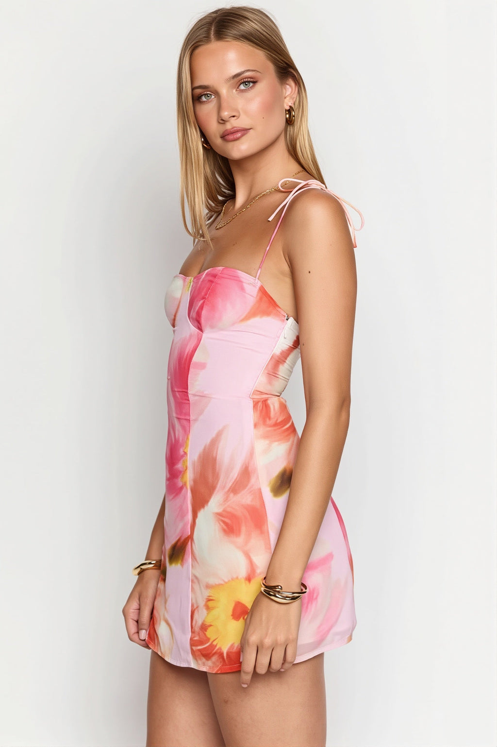 Sexy Floral Backless Bodycon Mini Dress image 4