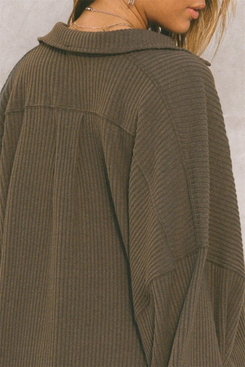 Sexy V Neck Knit Collar Blouse image 4