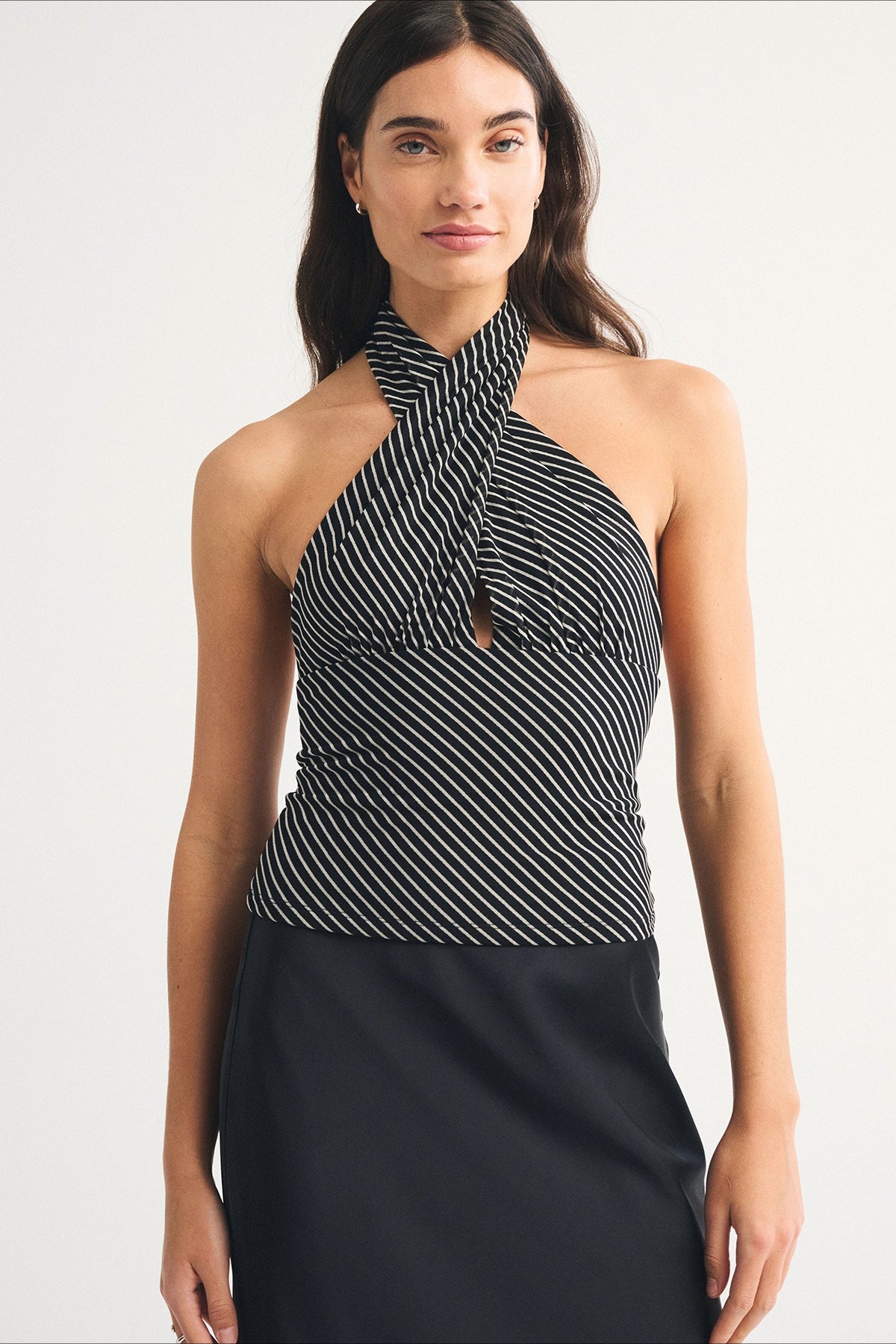 Polka Dot Multiway Tie Mesh Halter Top image 15