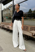 Versatile High Waist Wide Leg Pants image 1
