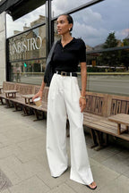 Versatile High Waist Wide Leg Pants image 1