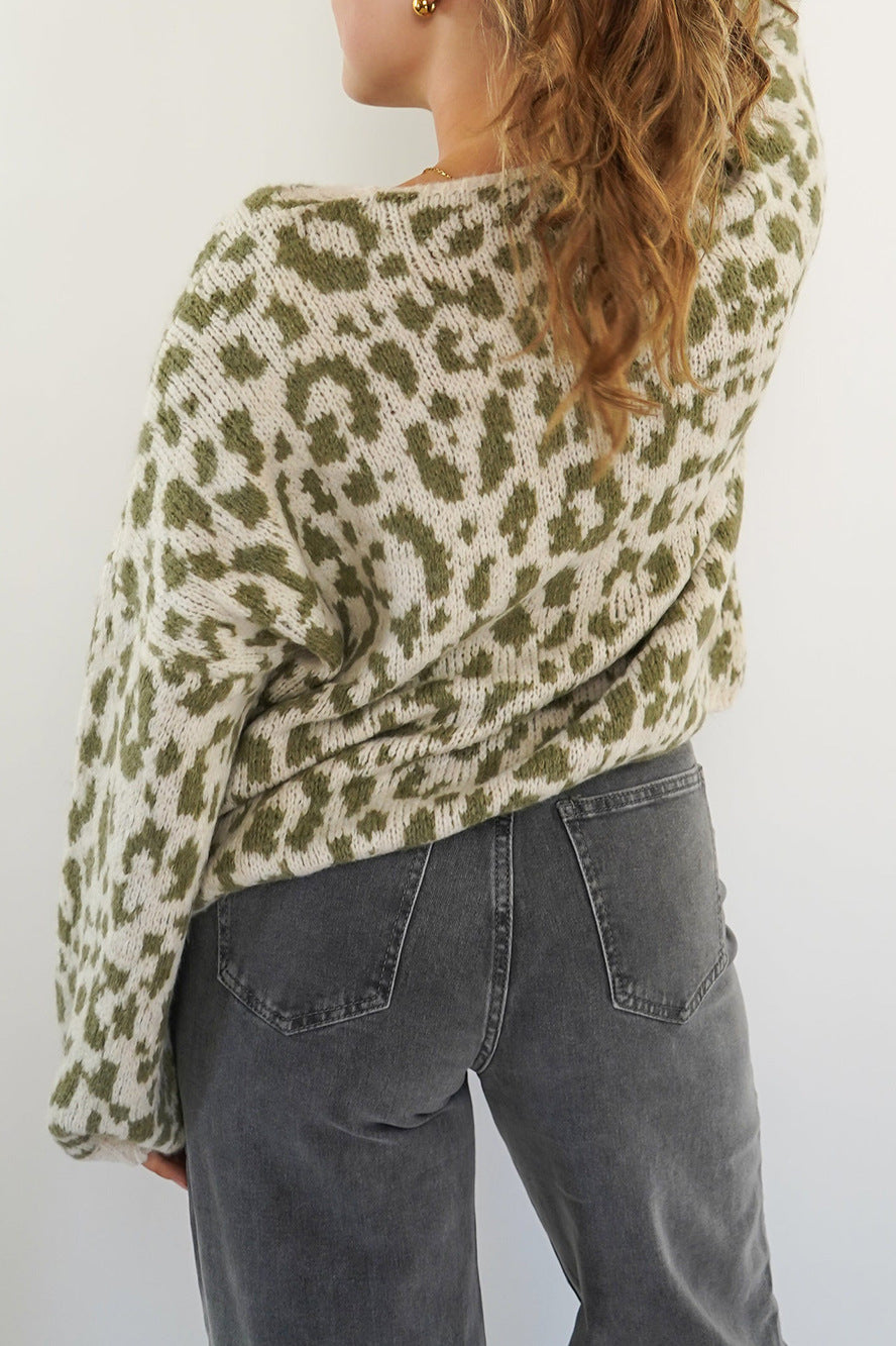 Leopard Print Tie-Front Knit Cardigan image 6