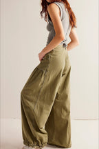 Ruched Mid Rise Wide Leg Jeans image 15