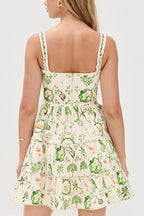 Cami Plant Print Mini Boho Dress image 3