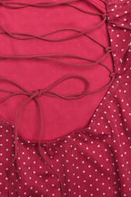 Sexy Chiffon Polka Dot Backless Tie Mini Dress image 5