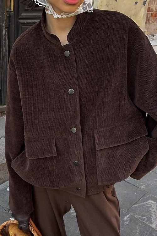 Stand Collar Single-Breasted Jacket image 1