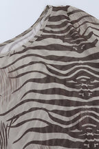 Sexy Mesh Zebra Print Sheer Blouse image 5