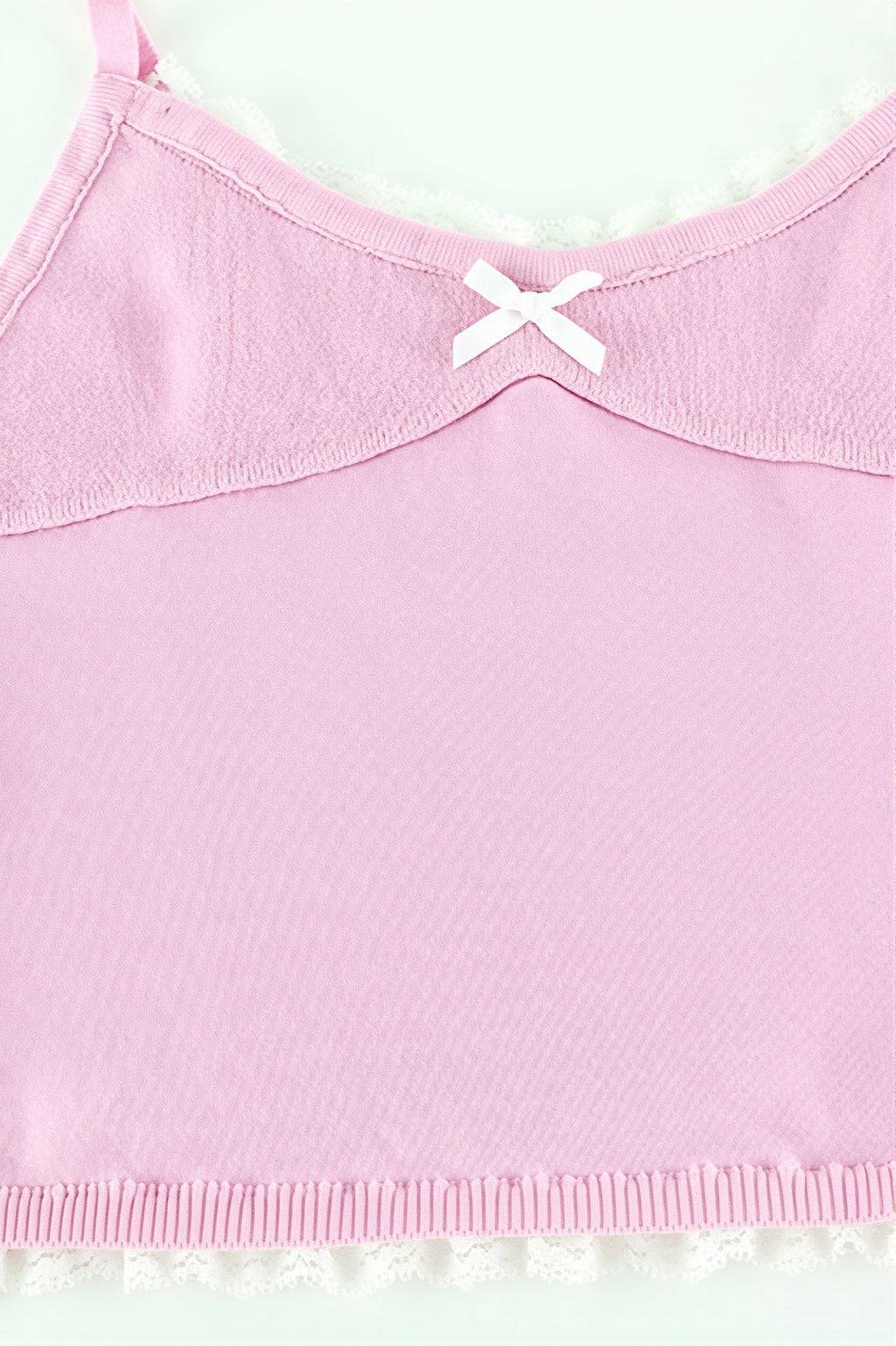 Knit Bow Cami Solid Pleated Skirt Set image 6